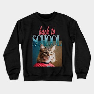 Back to School Cat Crewneck Sweatshirt